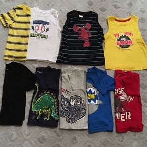 9 Short Sleeve Shirts Size 3T OshGosh/Variety